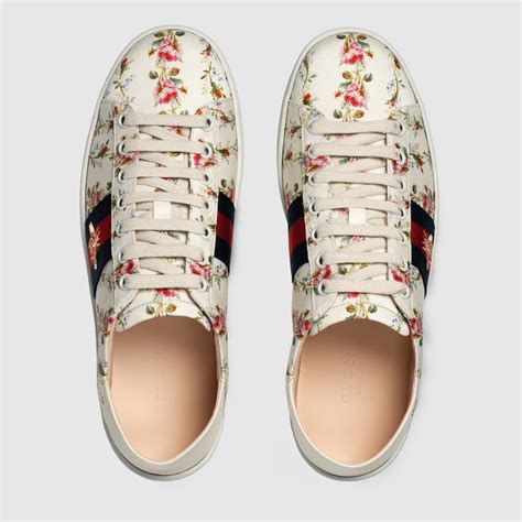 gucci ace rose print sneaker|gucci sneakers ace.